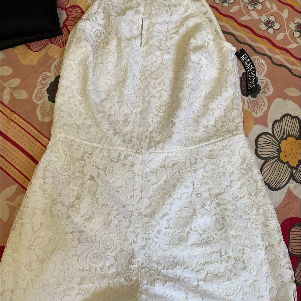 Romper - White with lace